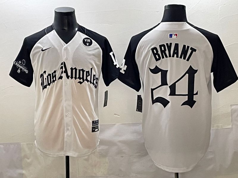 Men 2025 Los Angeles Dodgers #24 Bryant White black Five generations Joint Name Nike MLB Jersey style 52611->los angeles dodgers->MLB Jersey